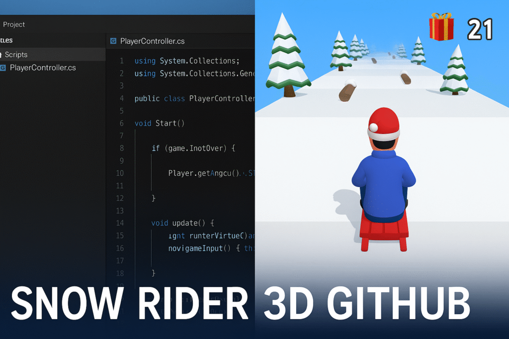 snow rider 3d github source code game interface