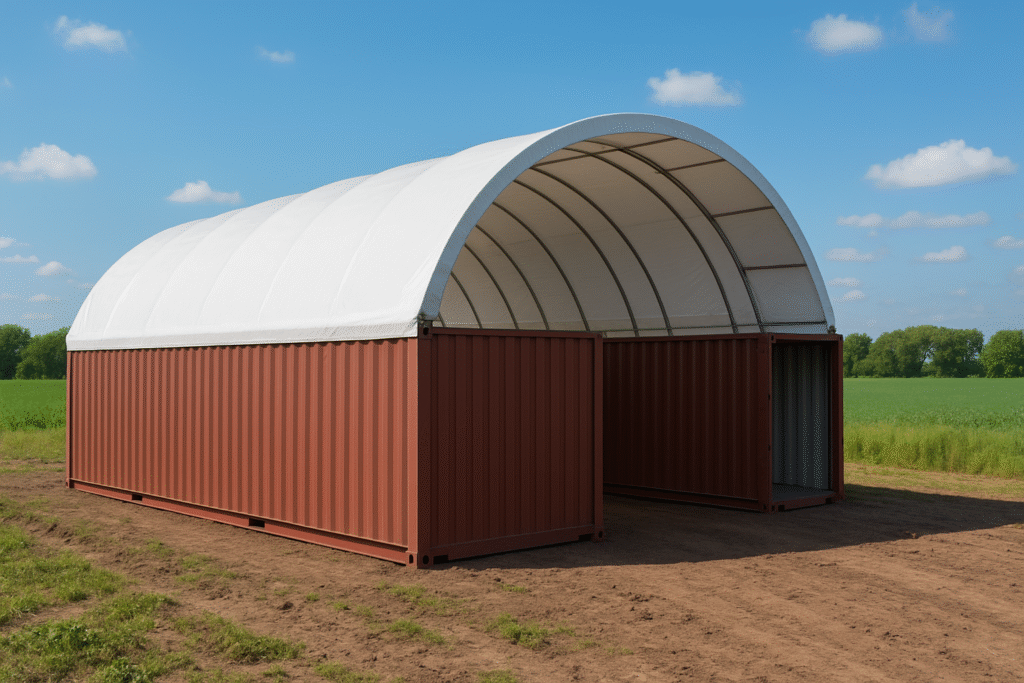 container hoop building for farming and storage