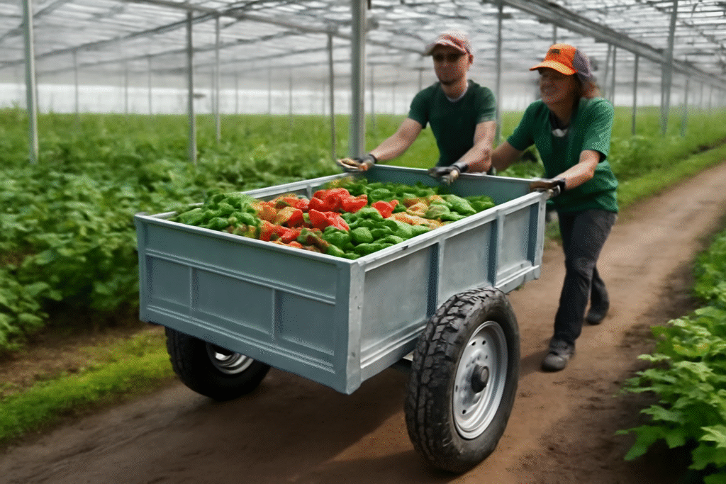 Afruimwagens in industrial and agricultural use for efficient transport