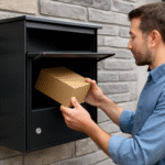 heavy duty wall mount mailbox installed on a modern home exterior