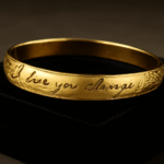 Handwriting bracelet gold customized with personal engraving