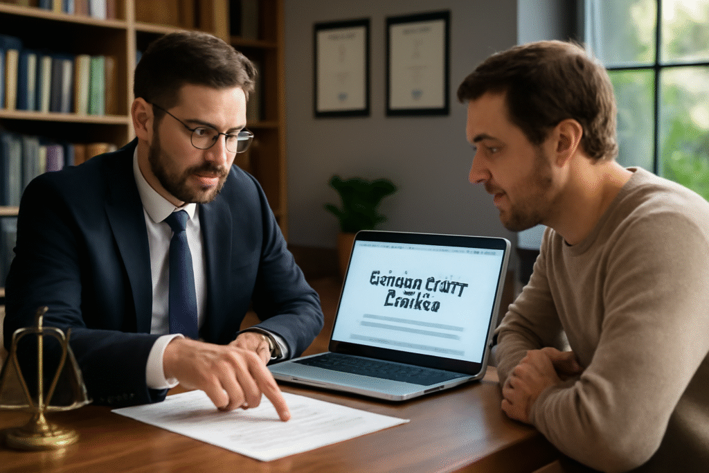 Injury victim consulting a personal injury lawyer through mylawyer360.com for legal advice and compensation claim.