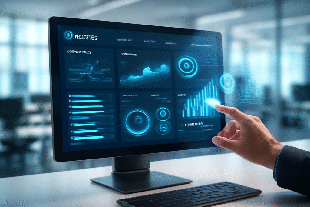 Hydrahs dashboard interface showing multi-functional tools for business automation and data management.