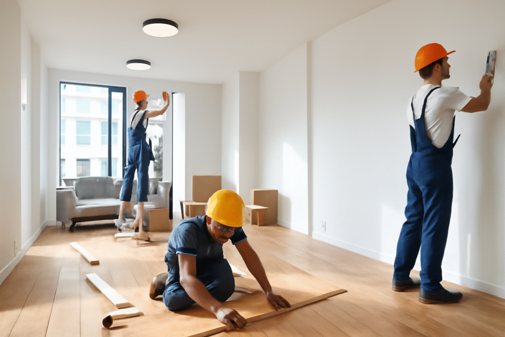Fangchanxiu property renovation project with modern interior design and upgraded living space.