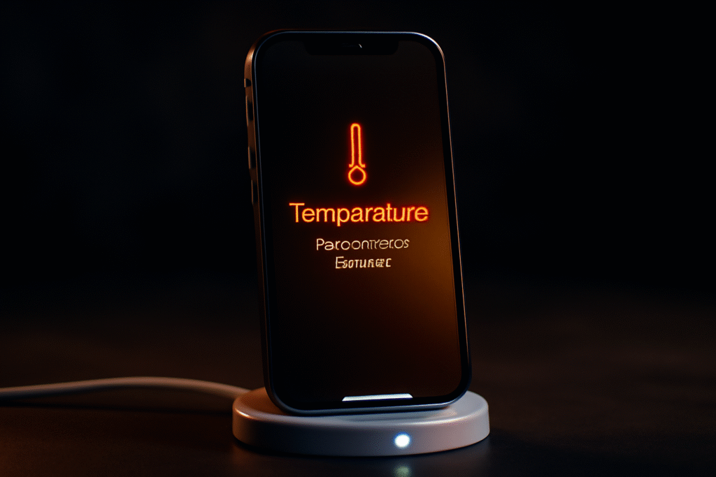 magsafe charger getting hot on desk near iPhone