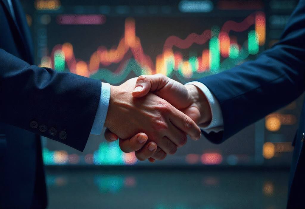Illustration of merger synergy between Marcy Venture Partners and Pendulum Holdings merging into one entity.