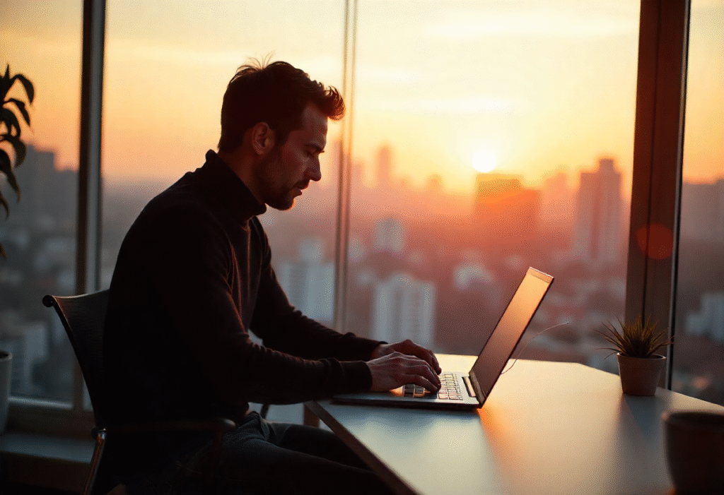 Editor Benjamin Tech Guru Keezy working on digital innovation and content strategy